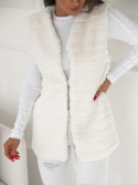 Women\'s cream fur vest 02114 - Online store - Boutique